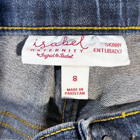LOT OF 2 PAIR OF MATERNITY SKINNY DISTRESSED JEANS * Isabel * Old Navy Sz 8 - Picture 11 of 12